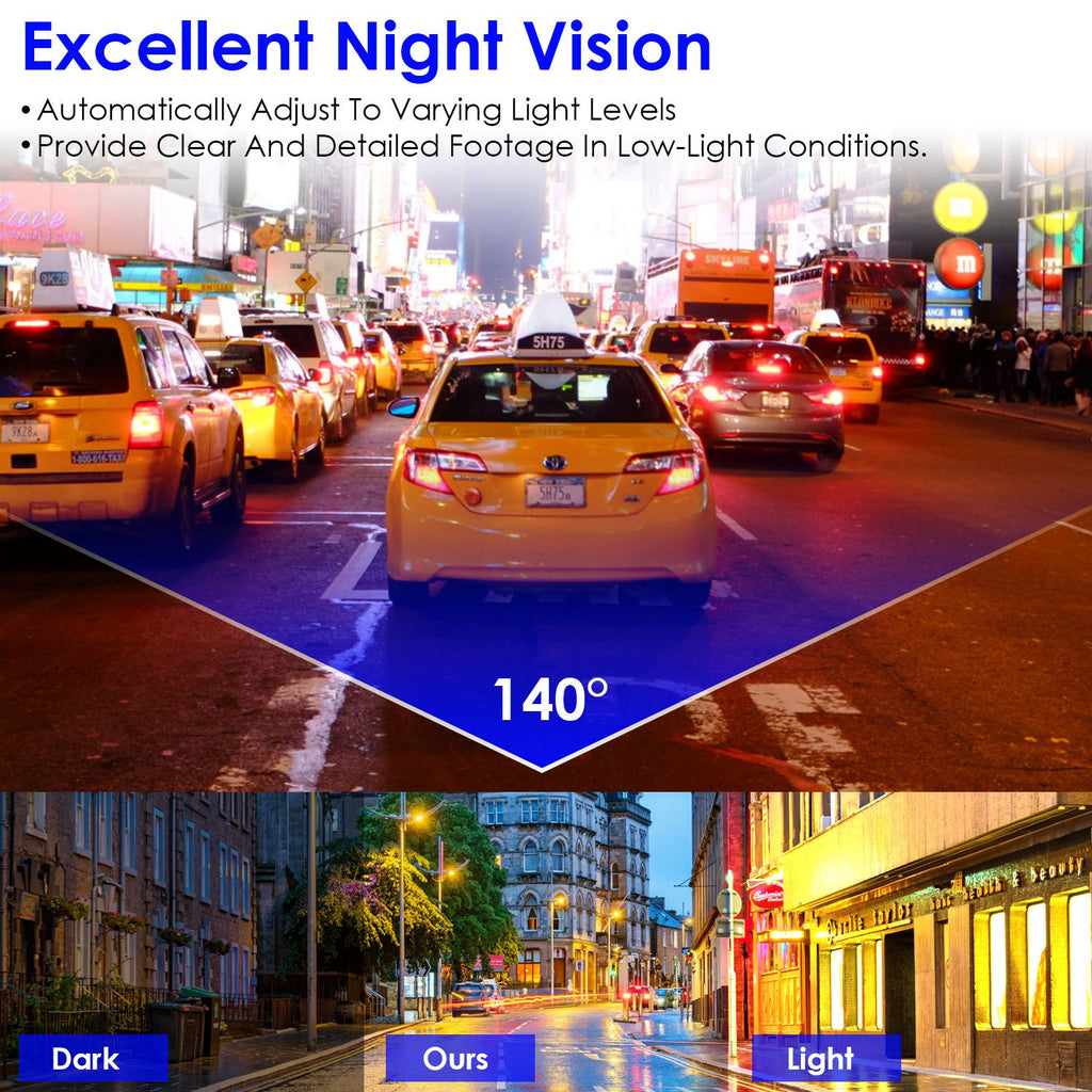 Car Safety Pack - Dash Cam + Work Light Bundle