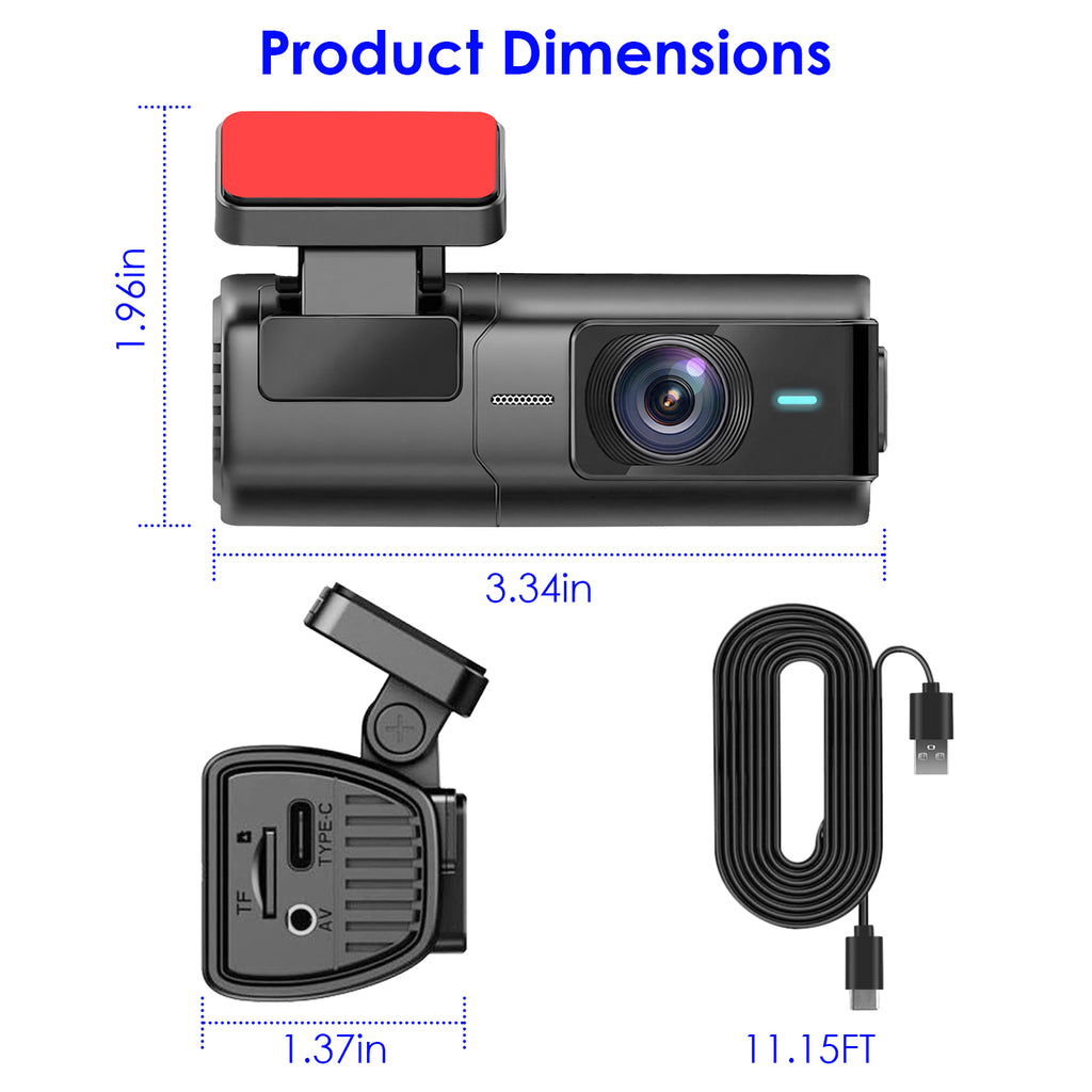Car Safety Pack - Dash Cam + Work Light Bundle
