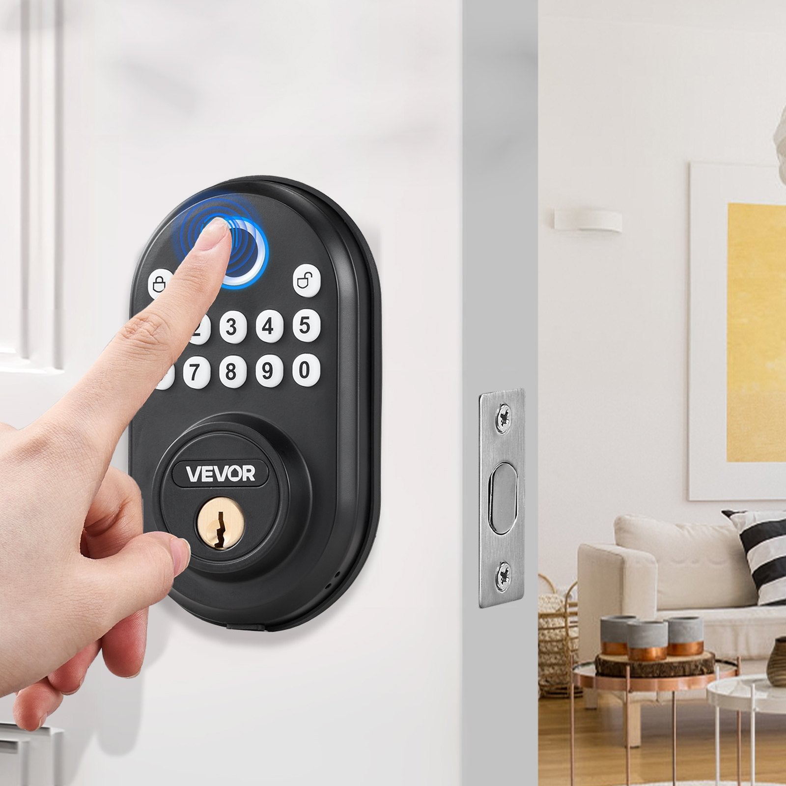 SmartGuard™ Fingerprint Door Lock - Keyless Entry with App Control