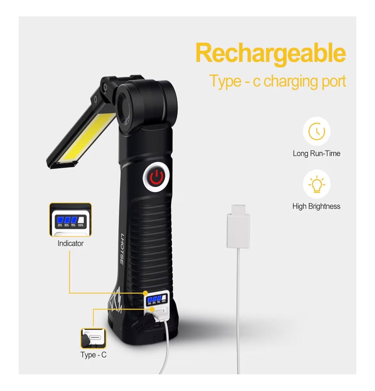 Car Safety Pack - Dash Cam + Work Light Bundle