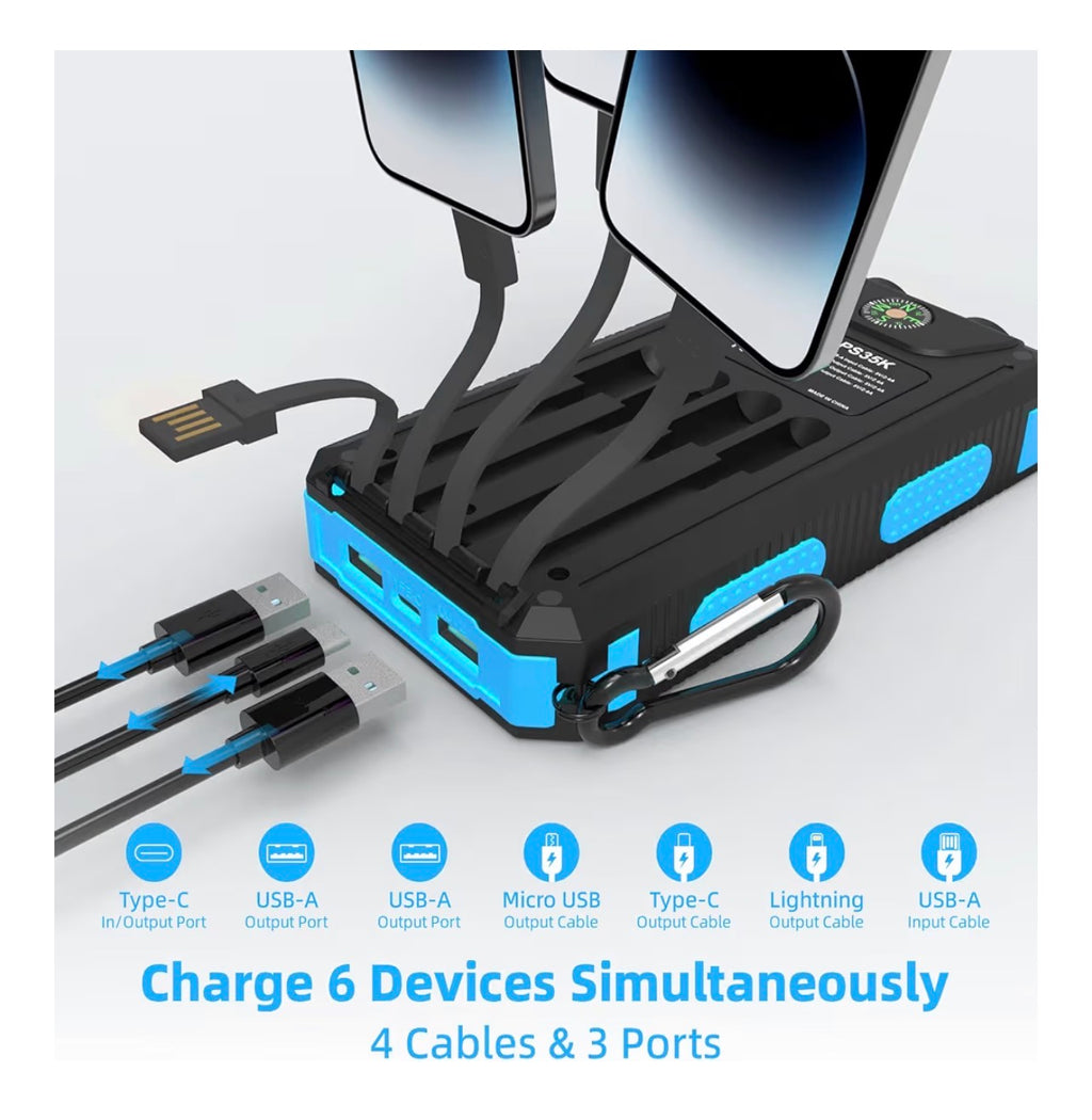 SolarCharge 30,000mAh Power Bank