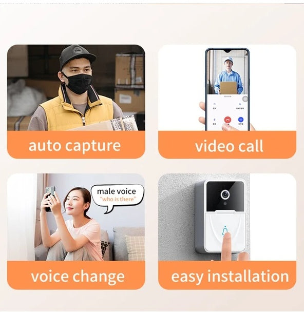 SmartDoor™ Video Doorbell Camera - WiFi Security with 2-Way Audio