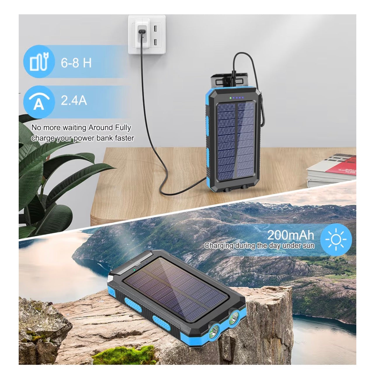 SolarCharge 30,000mAh Power Bank