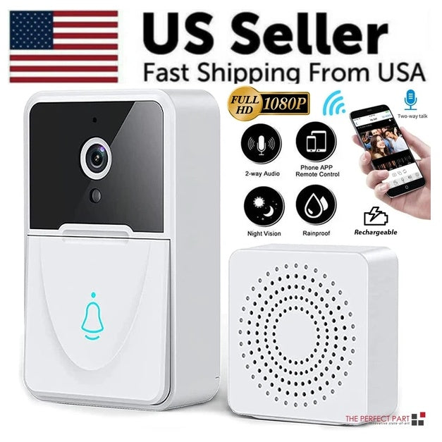 SmartDoor™ Video Doorbell Camera - WiFi Security with 2-Way Audio